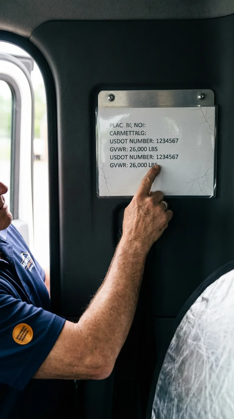 USDOT licensing placard verification in East Haddam